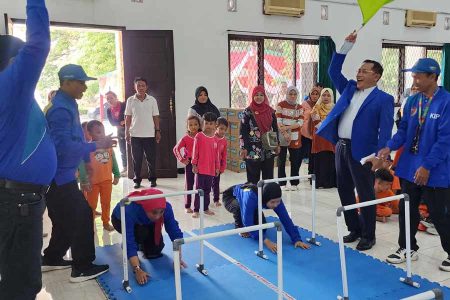 66 Anak Adu Ketangkasan dalam Lomba Sehat Bugar KORMI Jatim di Museum Mpu Tantulan