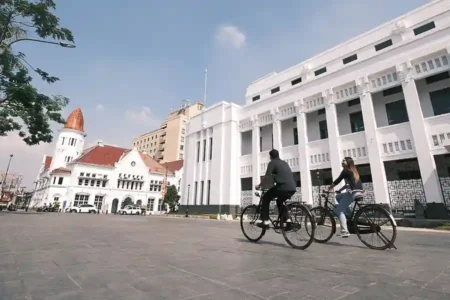Meski belum diresmikan, Kota Lama Surabaya sudah menarik minat wisatawan