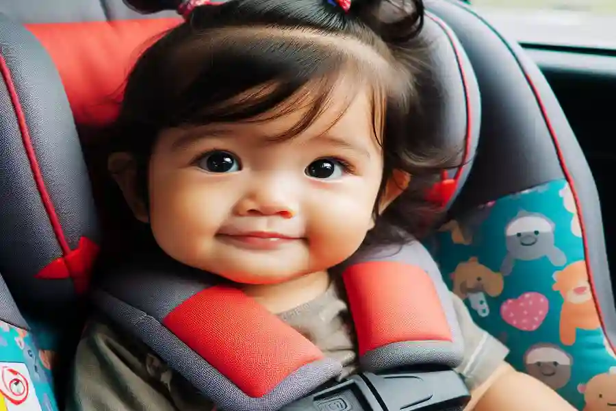 Car Seat Anak, Standar Keamanan Berkendara yang Sering Diabaikan Ilustrasi balita sedang duduk di mobil yang dilengkapi car seat