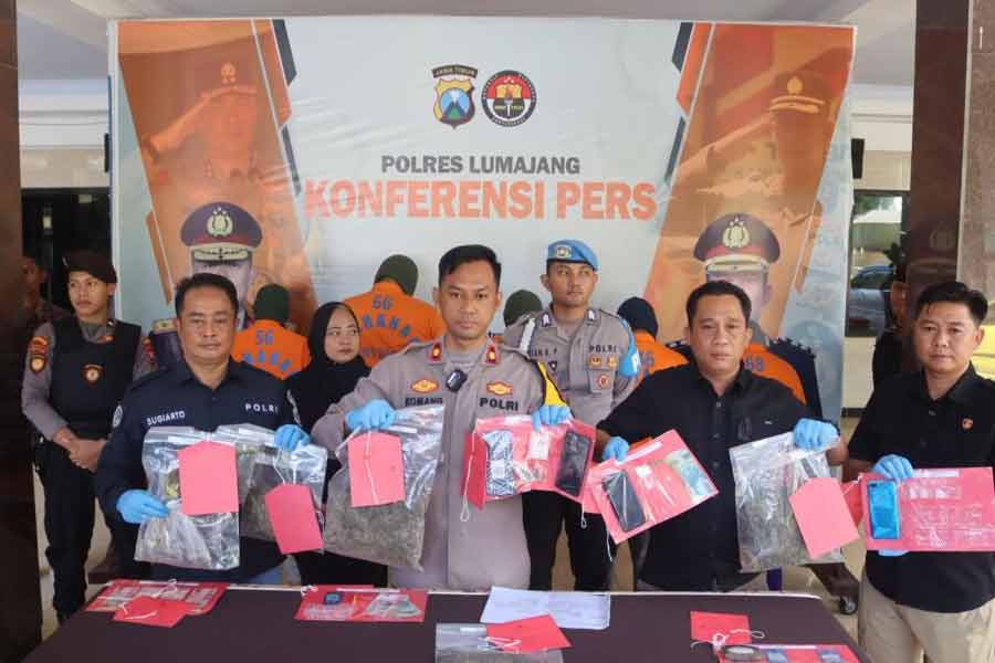 Polres Lumajang Bekuk Lima Pengedar Narkoba, Dua Diantaranya Residivis