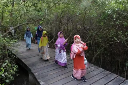 Peringatan HUT ke-1 Kebun Raya Mangrove digelar sekaligus memperingati Hari Anak Nasional 2024.