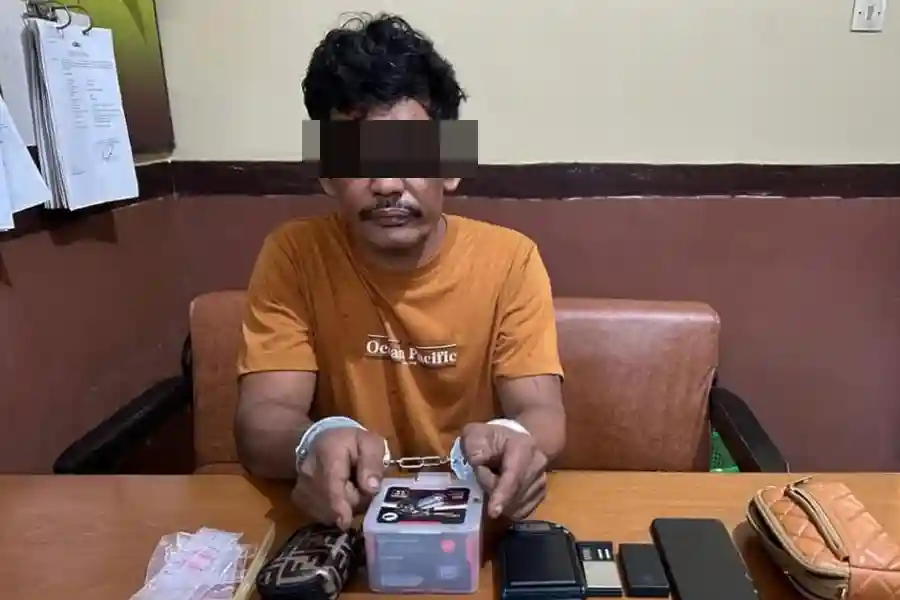 NC, petani yang juga diduga jadi bandar dan pengedar narkotika (foto: Dok Humas Polri)