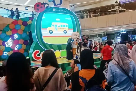 Suasana The First Meet & Greet Cocomelon di Atrium Tunjungan Plaza 6, Surabaya (foto: Asyiah Ika/beritajatim.id)