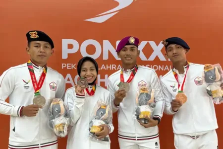 Bripda Gino Rinaldi Fauzi Raih Medali Perunggu Muaythai di PON XXI Aceh-Sumut