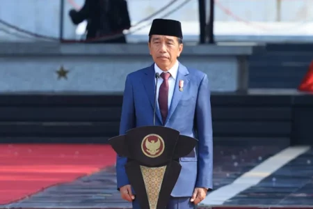 Presiden Jokowi saat memimpin Upacara Hari Kesaktian Pancasila di Lubang Buaya