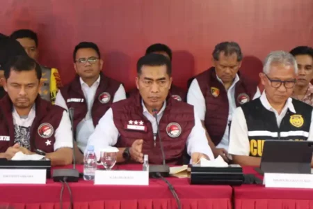 Direktorat Tindak Pidana Narkoba Bareskrim Polri saat mengungkap jaringan produksi narkoba terbesar di Indonesia yang berbasis di Bali.