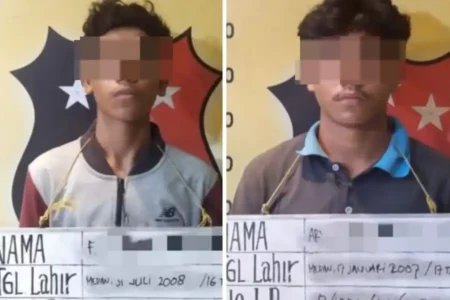 Dua Remaja di Medan Ditangkap Akibat Kasus Penganiayaan Usai Teguran Motor Bising dua pelaku