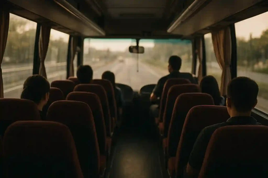 Hiburan atau Hak Cipta? Polemik Royalti Musik di Armada Bus Ilustrasi suasana Bus tanpa Musik