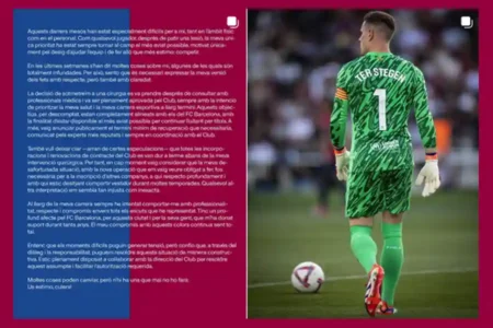 Marc-André ter Stegen Klarifikasi Kondisi dan Komitmennya untuk Barcelona Tangkapan layar akun instagram @mterstegen1 milik Marc-André ter Stegen