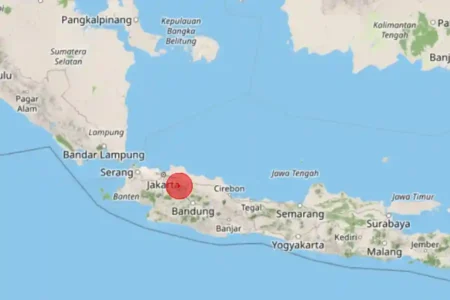 Tangkapan layar peta gempabumi terkini di laman BMKG