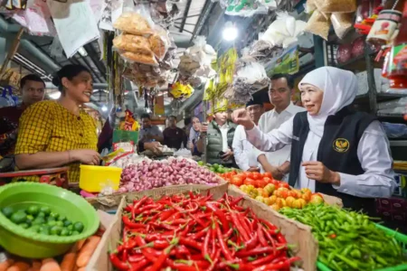 Gubernur Khofifah Tinjau Pasar Tanjung Jember, Pastikan Harga Stabil dan Distribusi Bahan Pokok Lancar Gubernur Khofifah pastikan harga bahan pokok di Pasar Tanjung Jember stabil dan distribusi logistik lancar pasca gangguan suplai BBM.