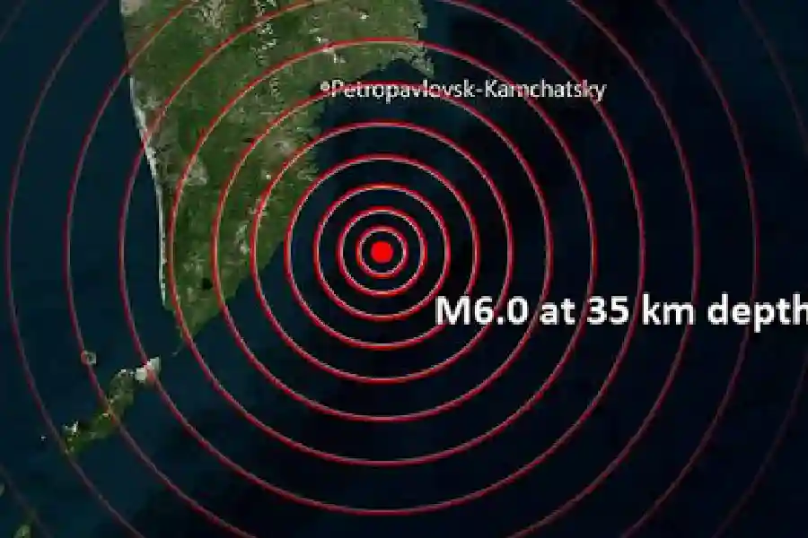 Kamchatka (beritajatim.id) - Titik gempa berkekuatan magnitudo 6,0, berlokasi 166 km sebelah tenggara Vilyuchinsk, Distrik Yelizovsky, Kamchatka, Rusia (sumber foto: VolcanoDiscovery)