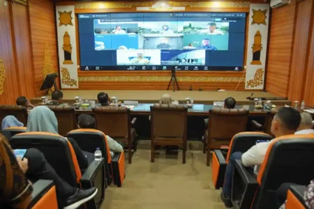 Rapat Koordinasi (Rakor) Pengendalian Inflasi Daerah yang dipimpin langsung oleh Mendagri