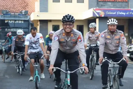 Gowes Bareng Komunitas Minitrek di Mojokerto