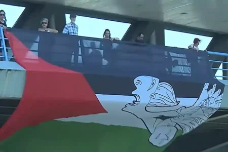 Dukungan untuk Palestina dari warga Bilbao (foto: istimewa)